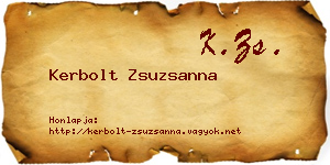 Kerbolt Zsuzsanna névjegykártya