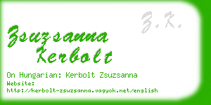 zsuzsanna kerbolt business card